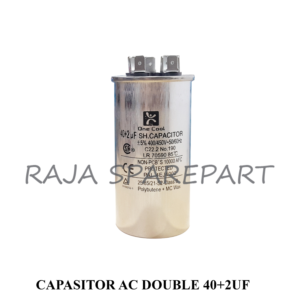 Capasitor Running AC Double 40+2UF (KHUSUS PENGIRIMAN PULAU JAWA)