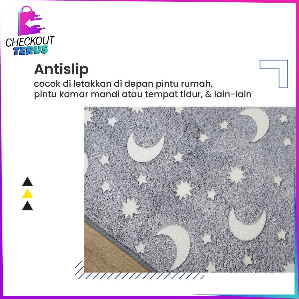 CT C363 (40x60cm) Alas Lantai Kamar Tidur Karpet Lantai Bulu Lembut Karakter Floor Mat Carpet Lantai Dekorasi Ruangan Alas Kaki Karpet Lantai Lembut