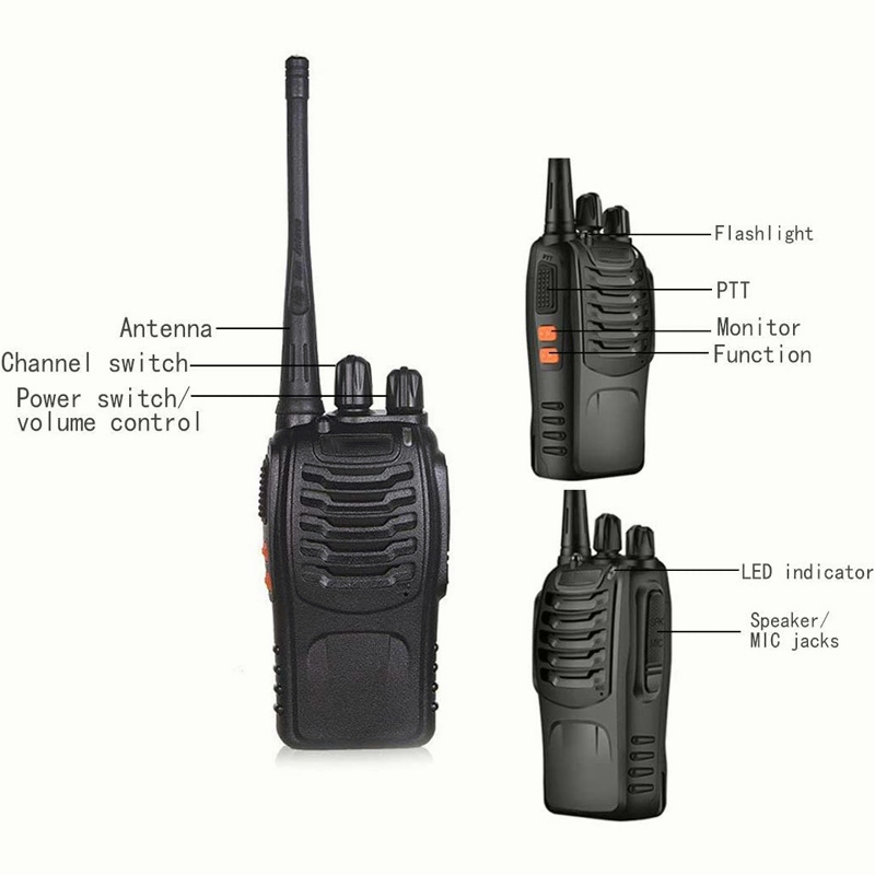 (COD) 🇲🇾 ORIGINAL ✅BaoFeng BF-888S Walkie Talkie 5WB BF-888S 1Pair Outdoor Walkie Talkie 16 Channel