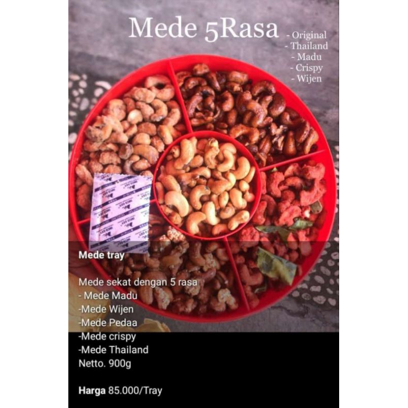 

kacang Mede tray 900gr