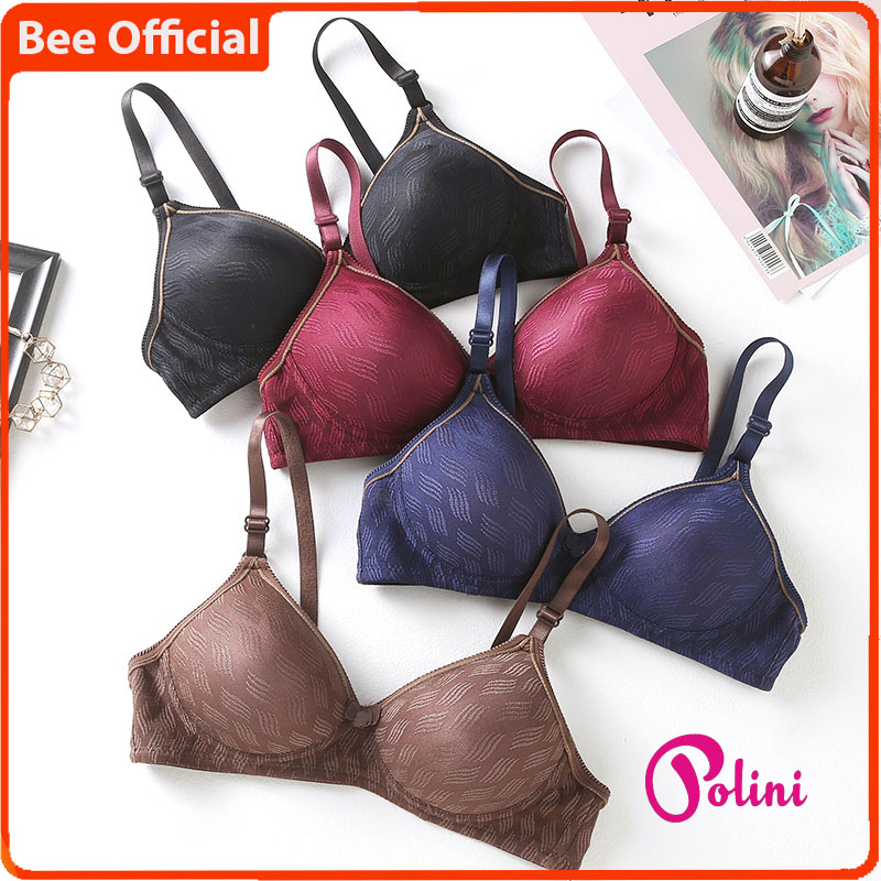 BEE - Bra Wanita Push Up tanpa Kawat Cup A Pakaian Dalam Polini A98