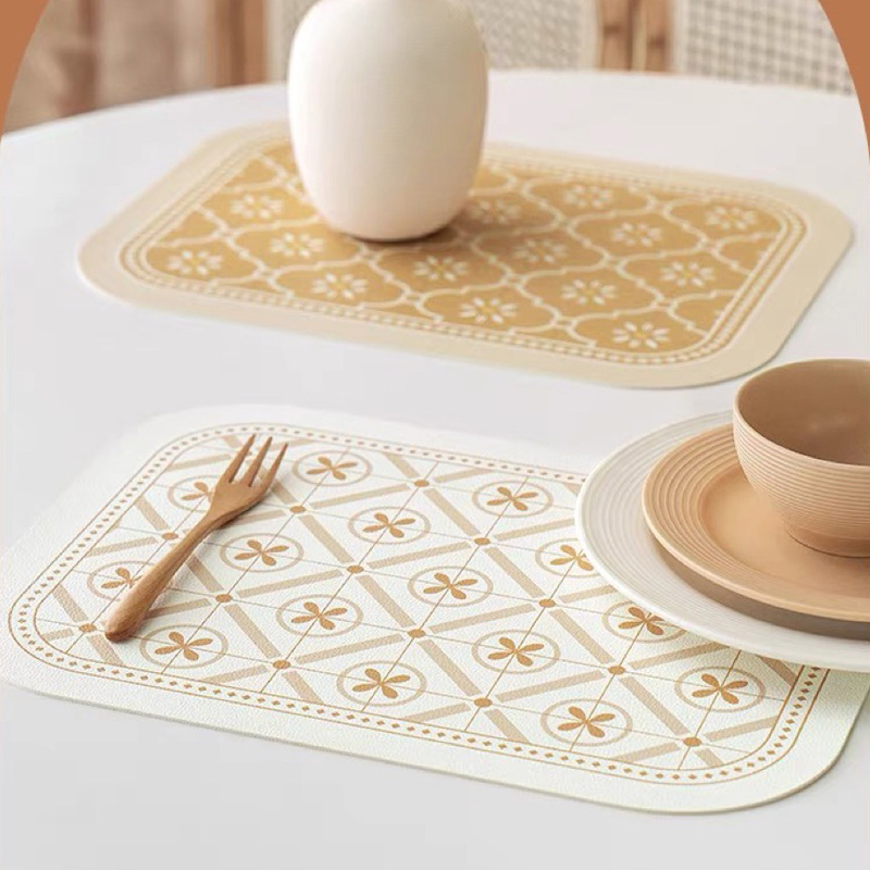 Tatakan Piring Placemat 45x30cm Waterproof Bahan PVC Table Mat Autumn Design