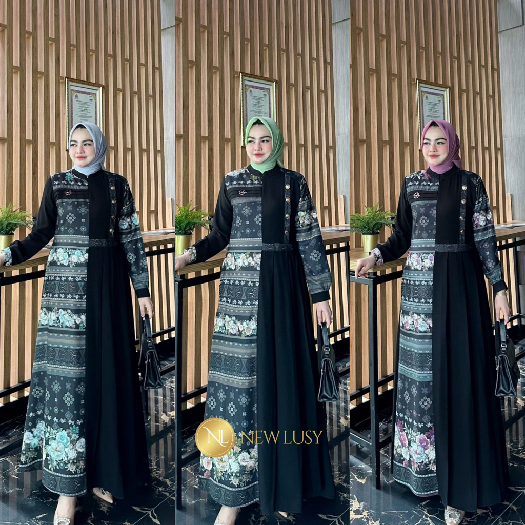 Gamis ORI New Lusy Gamis Hikmat Turki Dress ORI by New Lusy Gamis Bestseller