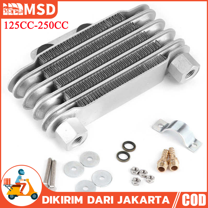 5 Baris Universal Engine Oil Cooler Cooling Radiator Penggantian Untuk 125-250CC Motor Dirt Bike Sep