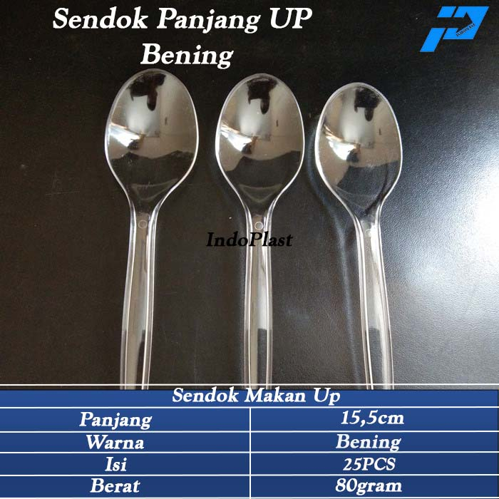 Sendok Plastik Panjang/Sendok Makan/Sendok Panjang UP Bening