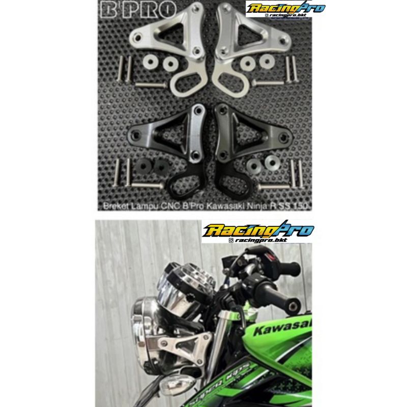 Kupingan Breket Bracket Lampu Bulat BPro Kawasaki Ninja R SS 150