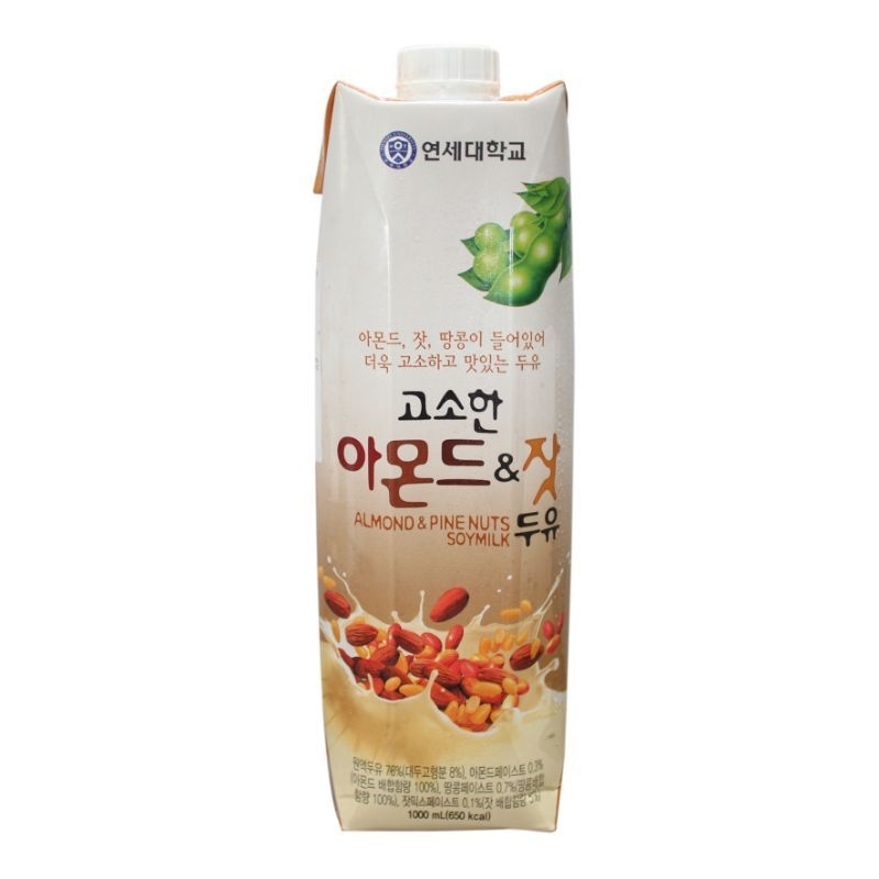 

YONSEI ALMOND & PINE NUTS SOY MILK 1 DUS (12 Pcs x 1 Liter) ORIGINAL KOREA