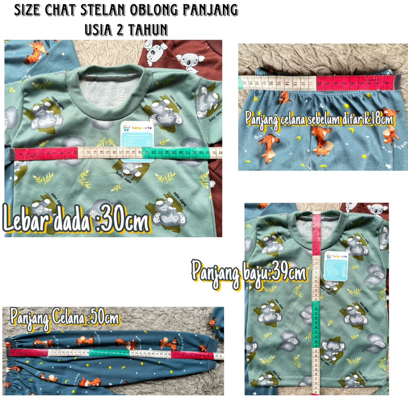 Stelan oblong Panjang Pendek baju celana bayi 1-3 Tahun SNI Baby Cute 3 stel promo 8.8