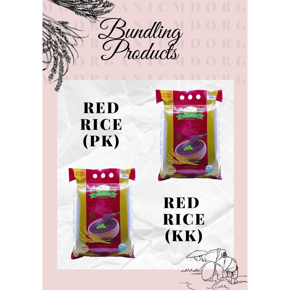 

MD Beras Merah Pecah Kulit Organik isi 2 pcs / Paket Bundling MD Organic Red Rice Pecah Kulit 2kg isi 2 pcs