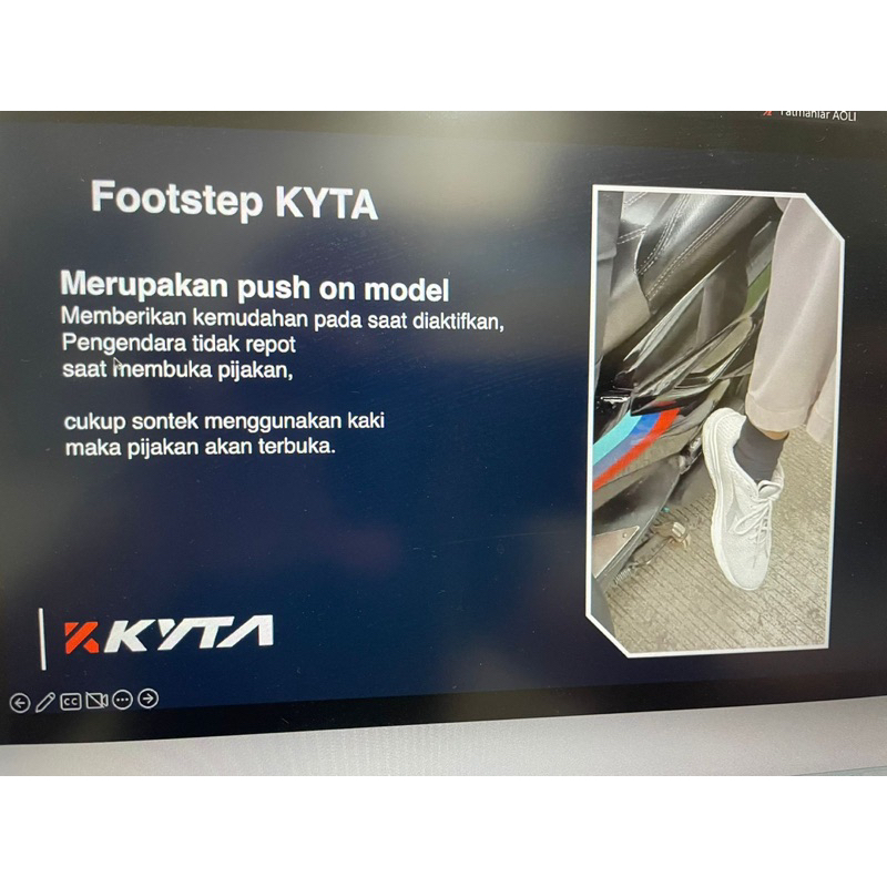 FOOTSTEP KTC KYTACO NMAX FSB 07 HITAM