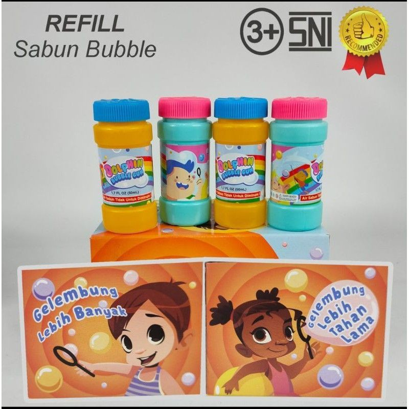 Cairan Refil Gelembung Sabun Isi ulang mainan anak Bubble Gun/ Refil Bubble kamera /Bubble stick.