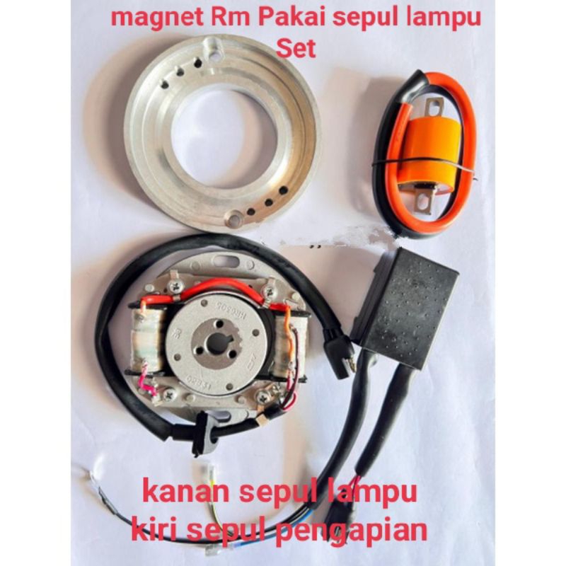 Pengapian Rm Thailand Pakai Lampu Pnp Rxking Fizr Ninja Suzuki Ts Yamaha Dt Satria R  Magnet Rm 85