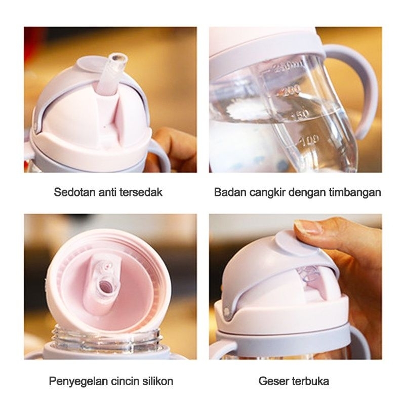 Botol Minum Anak BPA / Botol Minum Bayi Lucu / Botol Minum Anak Belajar MinumBotol Minum Anti Tumpah