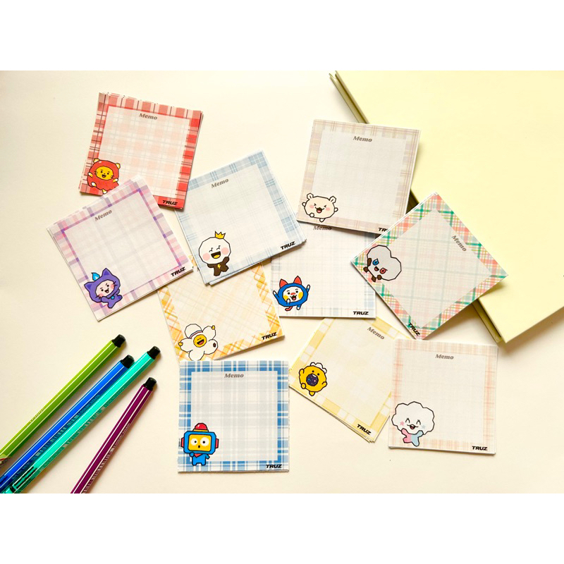 

[BACA DESKRIPSI] READY STOCK MEMO PAD TREASURE TRUZ CHARACTER (COCOK UNTUK FREEBIES)