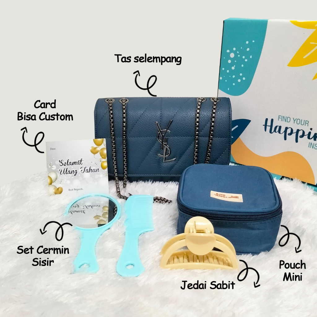Set hadiah ulang tahun paket kado ulang tahun set hampers tas wanita navy kado anniversary hadiah pernikahan hadiah unik murah