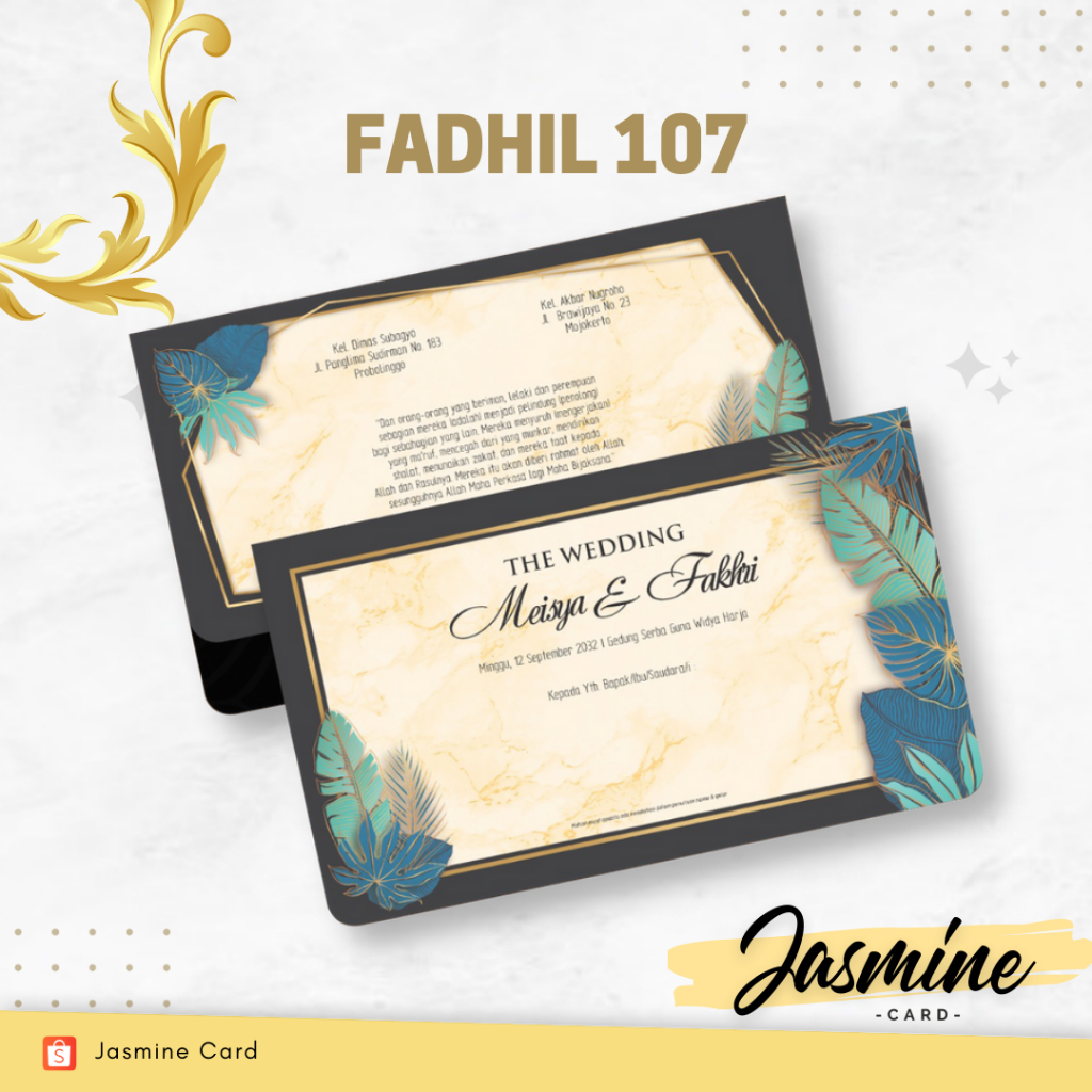 BLANGKO UNDANGAN PERNIKAHAN TERMURAH FADHIL 107