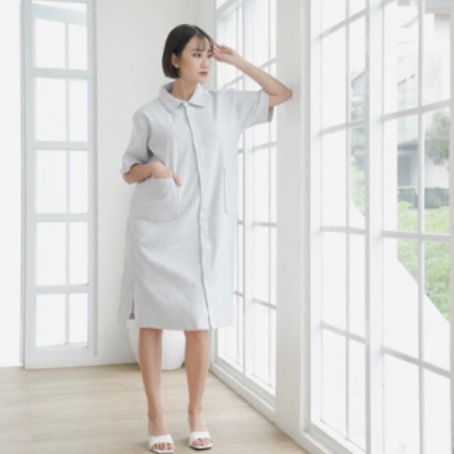 MILLLIE RIB DRESS / dress casual wanita / dress wanita putih / dress putih