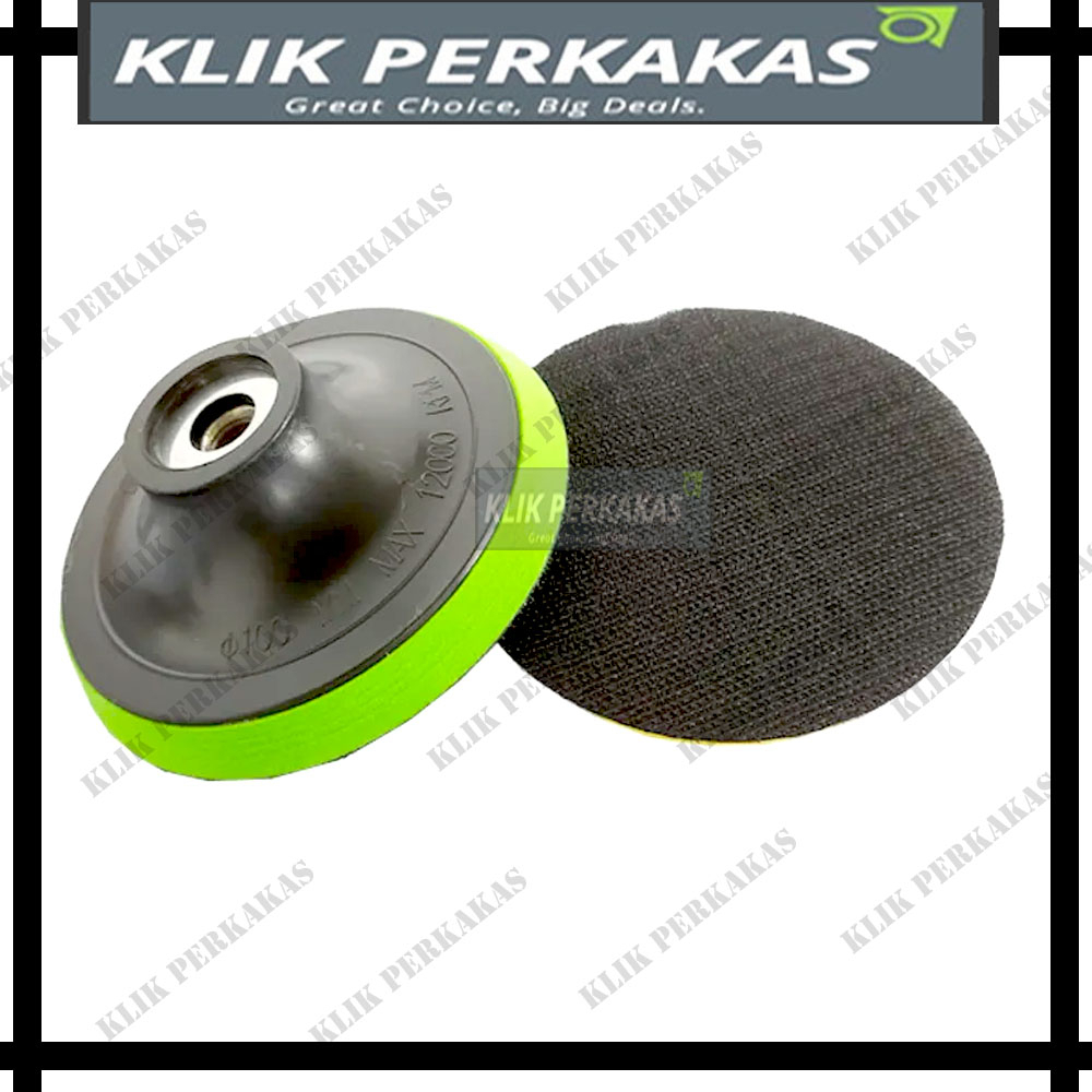 Promo sale Polishing Pad Velcro Hijau- Velcro Pad- Tatakan Amplas Velcro-Rubber Pad 4IN