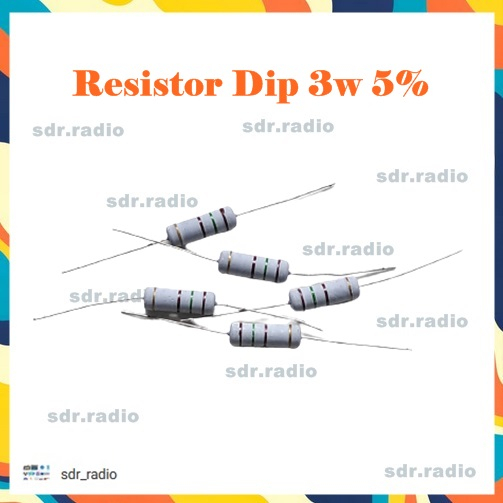 Resistor Dip 1K 1 kilo ohm 3W 1K 3 watt 5%