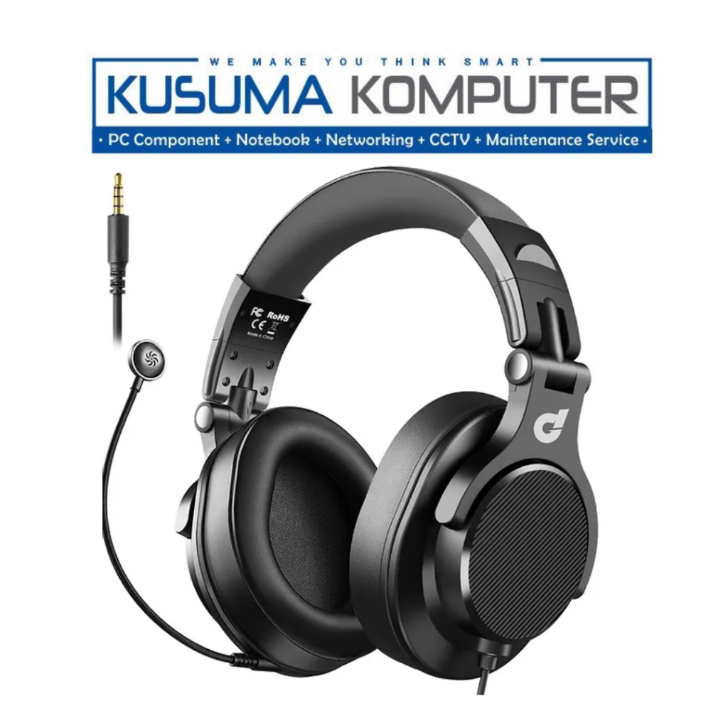 Headset DBE DJ80 Foldable DJ Headphone with Detachable Microphone