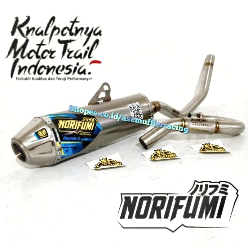 KNALPOT NORIFUMI ROCKET 4 KOMPETISI BORE UP KLX CRF WR155