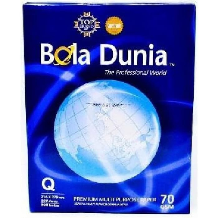 

Kertas HVS Quarto 70 gr SIDU BOLA DUNIA