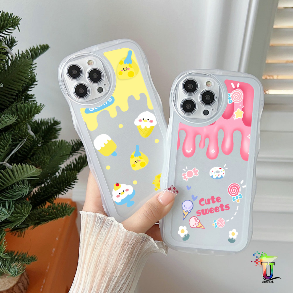 CUSTOM SOFTCASE WAVE GELOMBANG CLEAR CUSTOM SWEET FOR VIVO Y02 Y11 Y12 Y15 Y17 Y15S Y01 Y16 Y02S Y20
