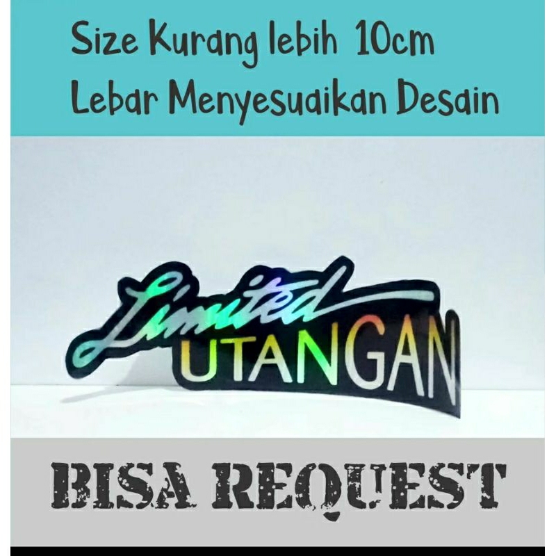 stiker hologram rainbow limited utangan