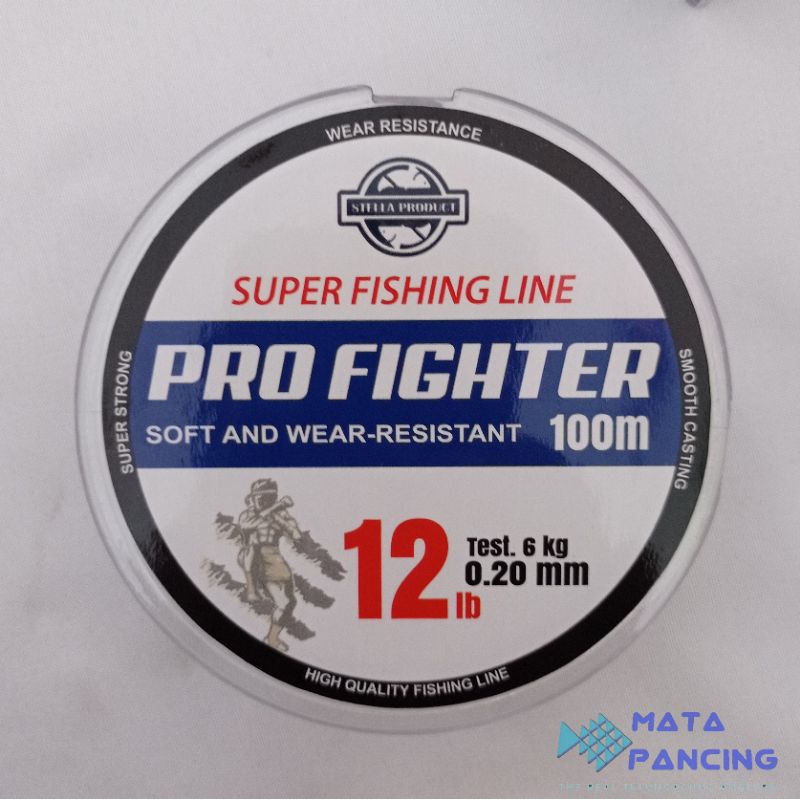 Senar pancing stella pro fighter dan orca phantom super fishing line nylon copolymer kuat 100m