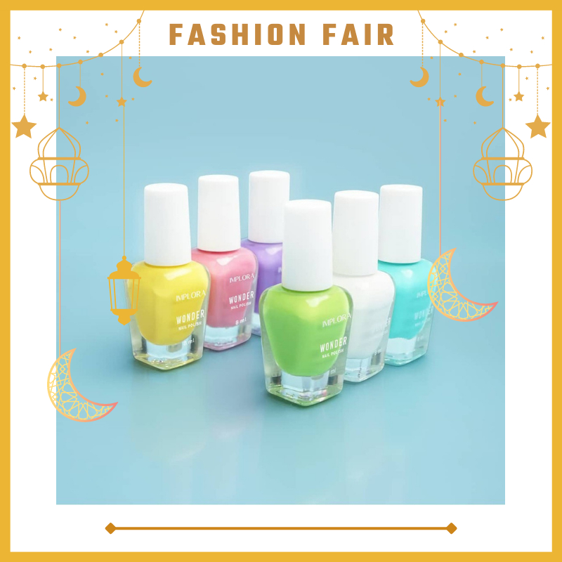 Fashion Fair - Implora Nail Polish NEW Kutek RedClearNudes - Satuan BPOM