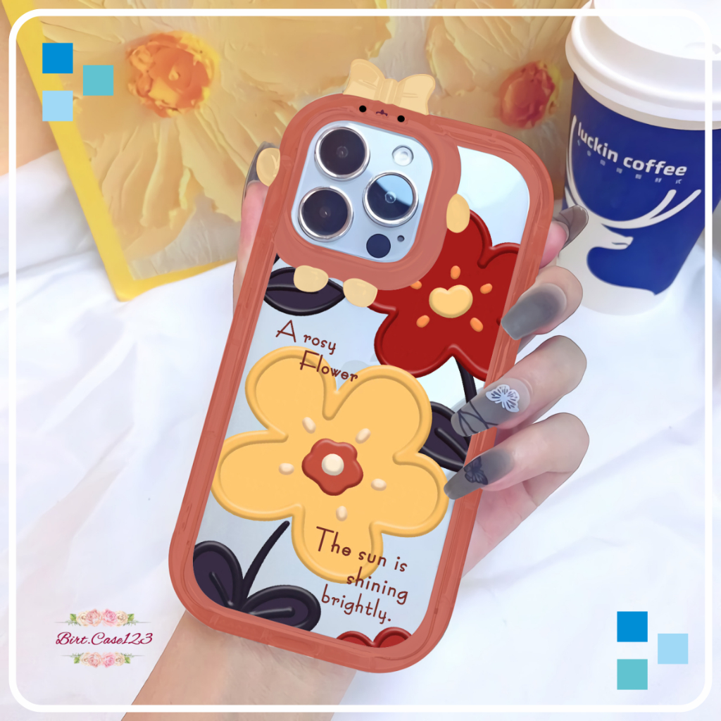 CUSTOM SOFTCASE PITACU FRAME KARAKTER CUSTOM FLOWERS SHINING FOR VIVO Y12 Y15 Y15 Y16 Y50 Y35 Y75 Y21S Y91 Y95 Y91C S15 V25 V25E S15E T1 PRO BC7429