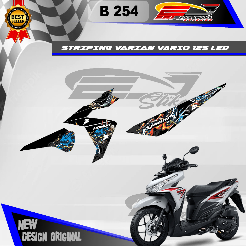 DECAL STIKER VARIO 125 LED NEW CUSTOM VARIAN / STIKER MOTOR HONDA VARIO 125 LED / STIKER KERETA VARI