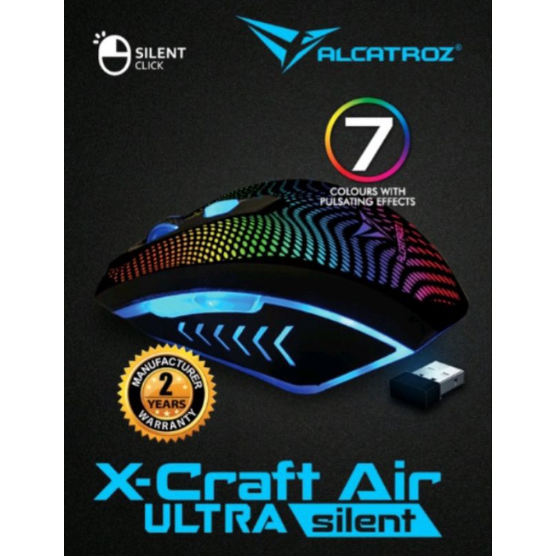 Mouse Gaming X-craft Air ultra 3000 Silen wireless Alcatroz  ori