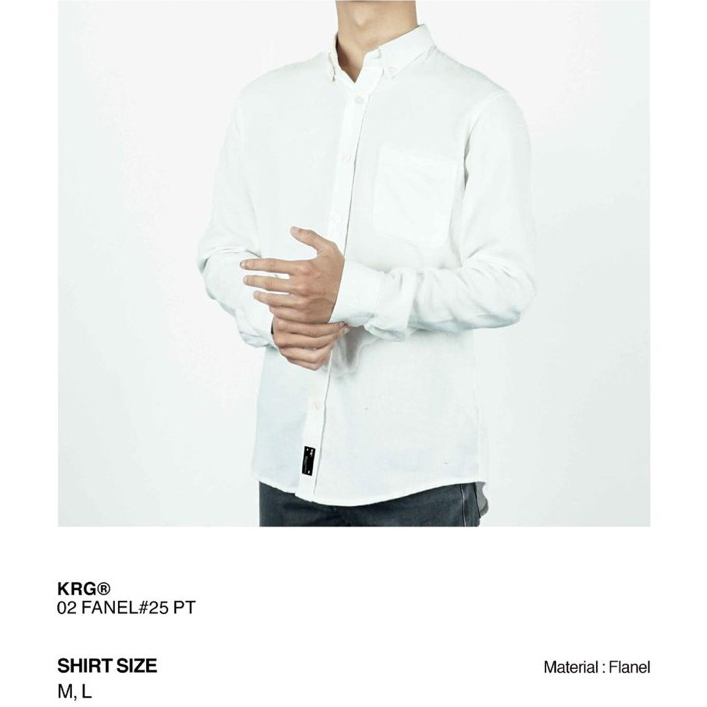 Krgr-Kemeja Flanel Polos Lengan Panjang Kemeja Hitam Premium pria distro (Fanel)