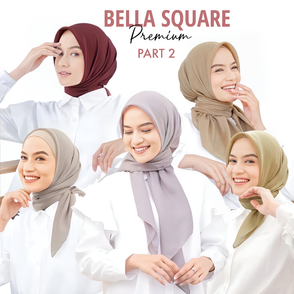 SHASMINAKU - Jilbab Segiempat Polos Exclusive | Bella Square Exclusive Anti Letoy | Kerudung Segi Empat