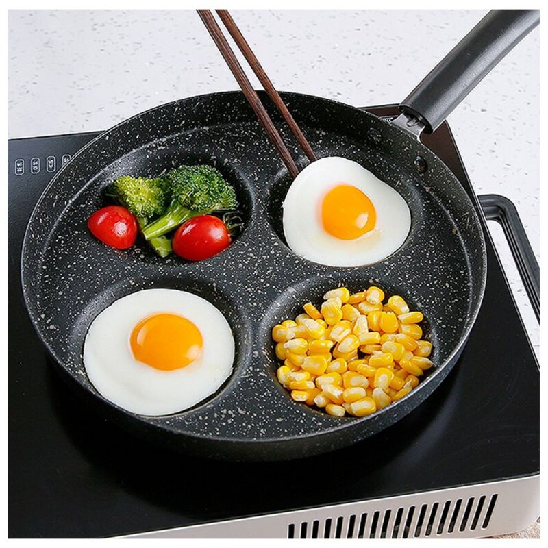 * MKA *_ TEFLON 4 LUBANG ANTI LENGKET PANCI PENGGORENGAN TELUR CEPLOK 4 LUBANG WAJAN PENGGORENGAN TE