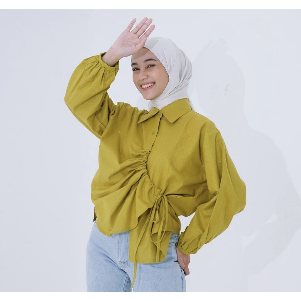 SILFA TOP BLOUSE // KEMEJA WANITA VARIASI KERUT SAMPING