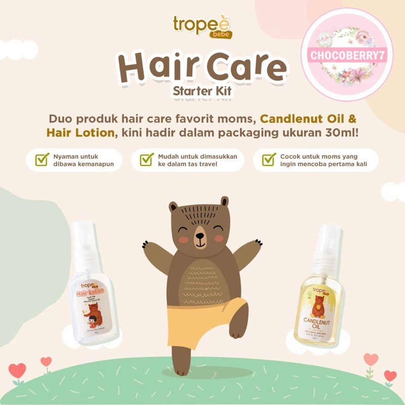 Tropee Bebe Minyak Kemiri Bayi The Ultimate Hair Care Travel Kit 30ml