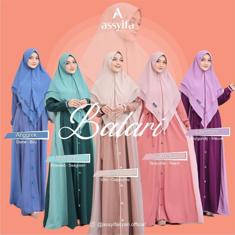 BATARI SYAR'I BY ASSYIFA ❣️ DRESS ONLY ❣️ PUSAT GAMIS JAKARTA