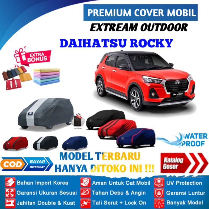 Cover Mobil DAIHATSU ROCKY / Sarung Mobil Rocky 2021 / Selimut Kerudung Mantol Jas Pelindung Mantel Tutup Penutup Mobil Rocky Outdoor