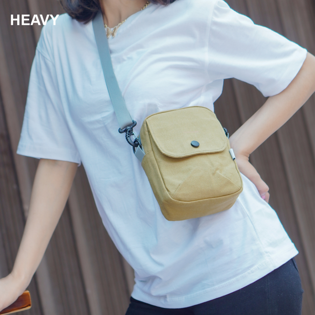 Tas Selempang Slingbag Pria Heavy Kanfas Premium Distro - Ramsmax Pouch Bag Heavy