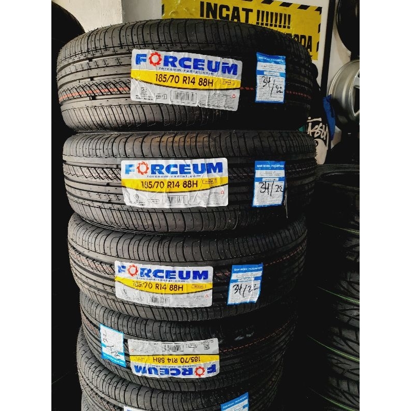 BAN MOBIL RING 14 TUBLES FORCEUM ECOSA 185 70 R14 TUBELESS DISKON HARGA TERMURAH BUKAN DUNLOP