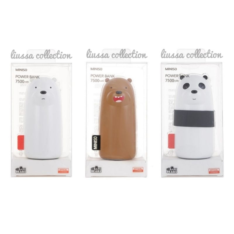 Powerbank Miniso - We Bare Bears Power Bank