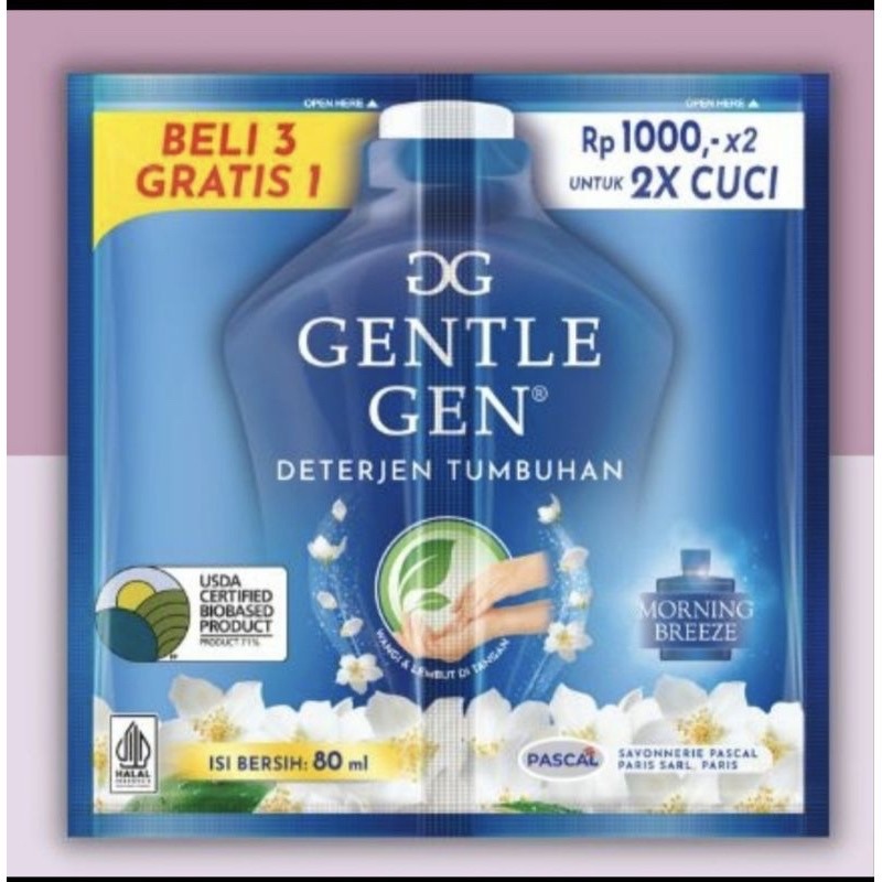 Gentle Gen isi 16 sachet Sabun Cuci Baju GentleGen