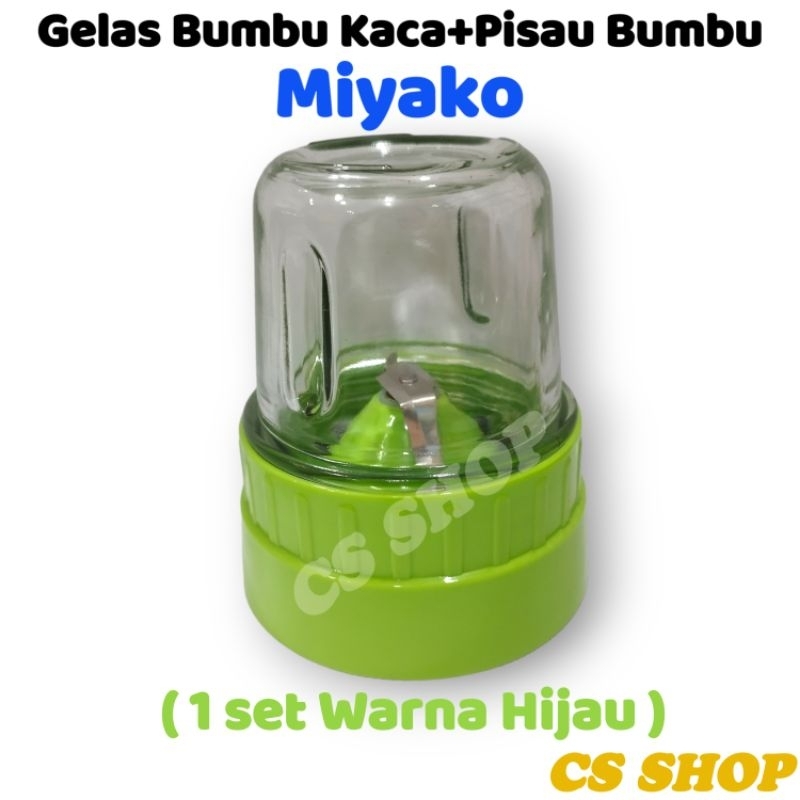 Gelas Blender Bumbu Kering Kaca+Pisau Mounting Miyako Original//Gelas Bumbu+Pisau Bumbu Original Bumbu Basah Miyako untk BLENDER MIYAKO/Dry Mill Glass Miyako TIPE : BL 101 BL 102 BL-151 BL 152  CH-501 BL-301  BL 302