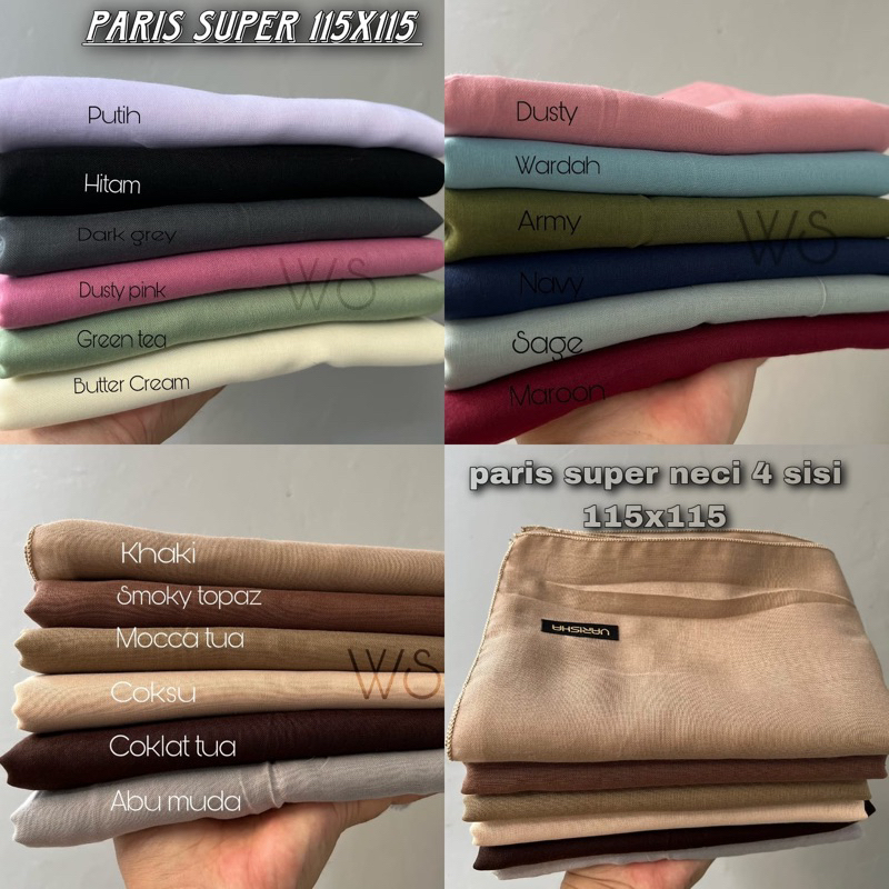 Kerudung Segiempat Paris Super 115x115