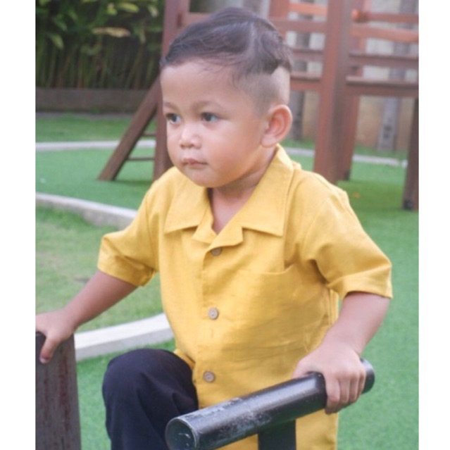 ELLITELLJOY - LIO BASIC SHIRT - Kemeja Anak Laki-Laki Usia 1 - 6 Tahun - Baju Anak Laki-Laki Baju Kemeja Anak