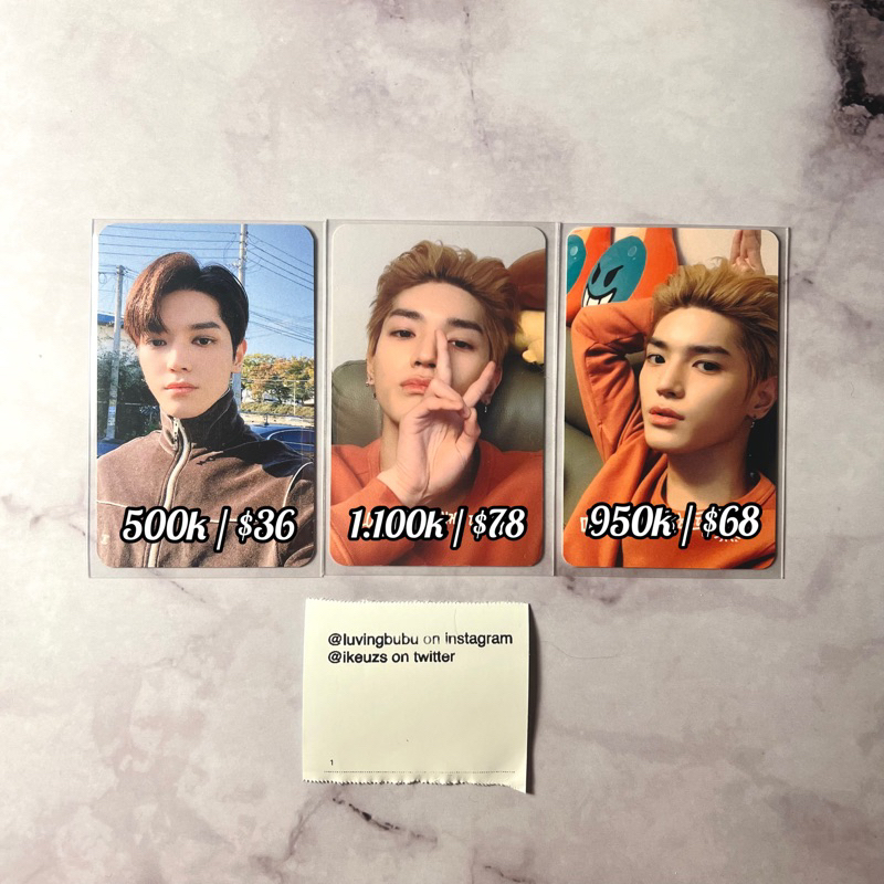 pc photocard nct 127 taeyong owhat sticker exclusive wfm winter fanmeeting fan meeting tokki v sign 