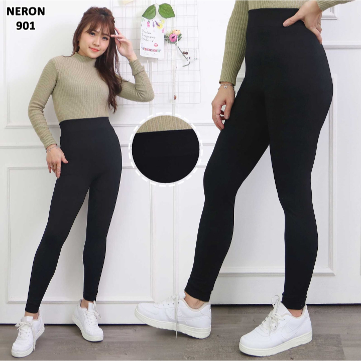 LEGGING PANJANG NERON 901 PREMIUM IMPORT WANITA / LEGING HW IMPOR POLOS NERON 901 / CELANA LEGING PO