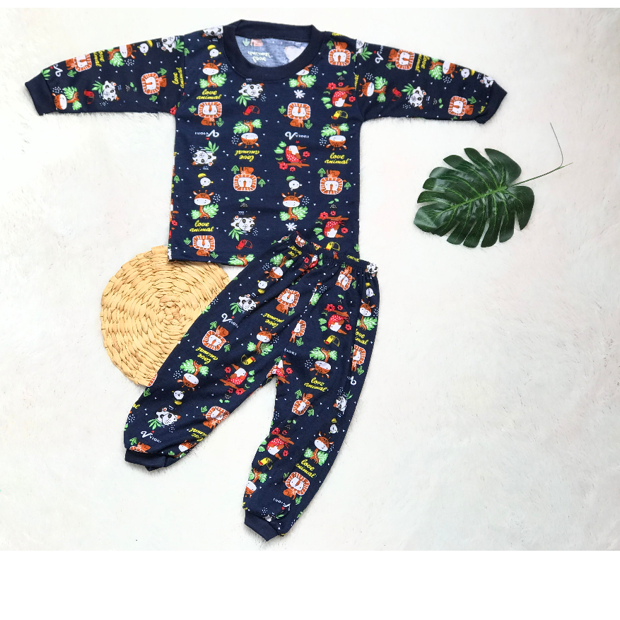 Setelan Baju Bayi Motif Setelan Baju Bayi Kancing Pinggir Baju Bayi Lucu Ukuran S, M Umur  3 Bulan - 2 Tahun